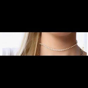 SALE 💎 New Gorgeous Gold & Rhinestone Choker (1 Row)